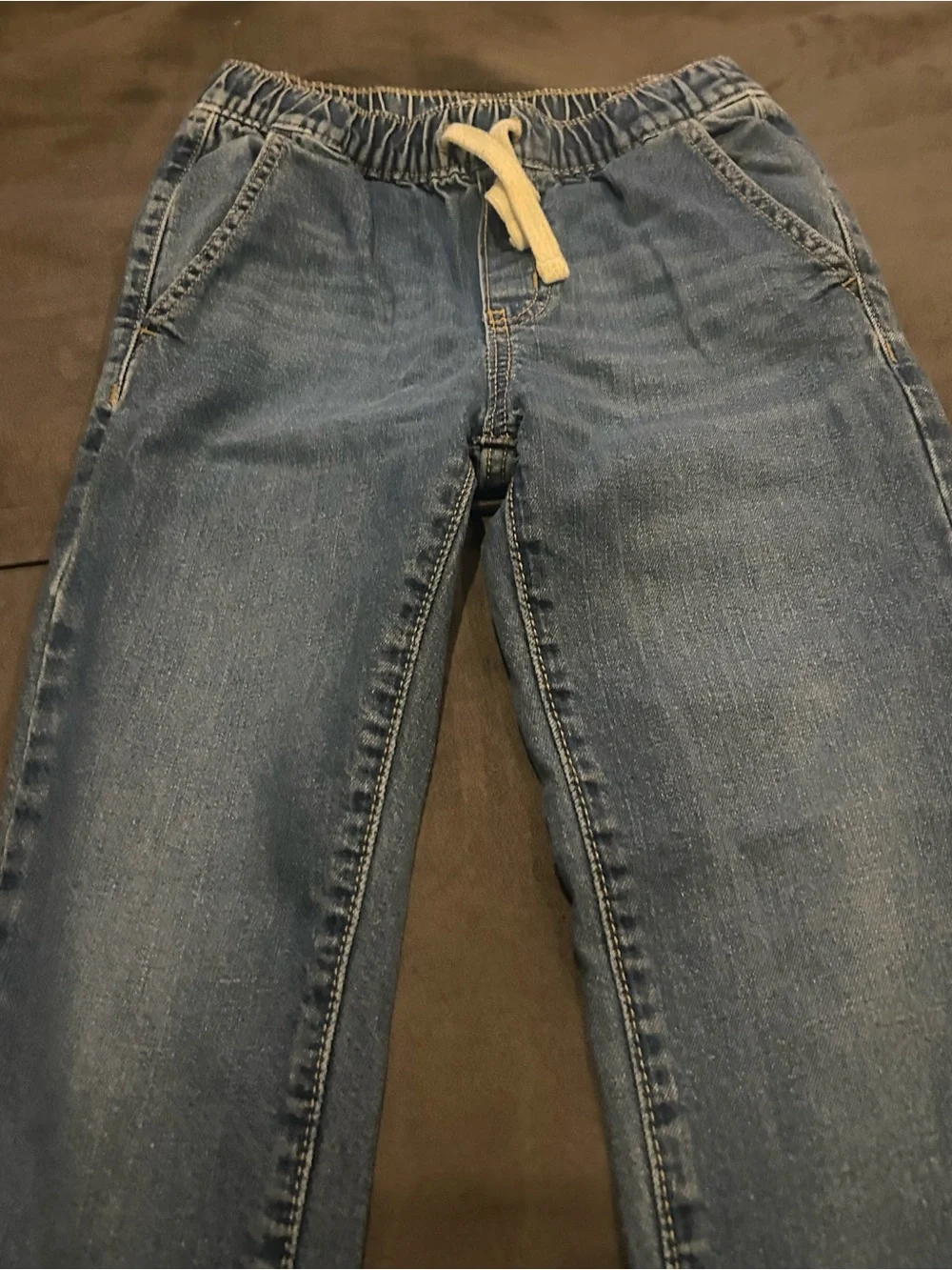 Kids OLD NAVY Blue Drawstring Waist Jeans size 8❤️